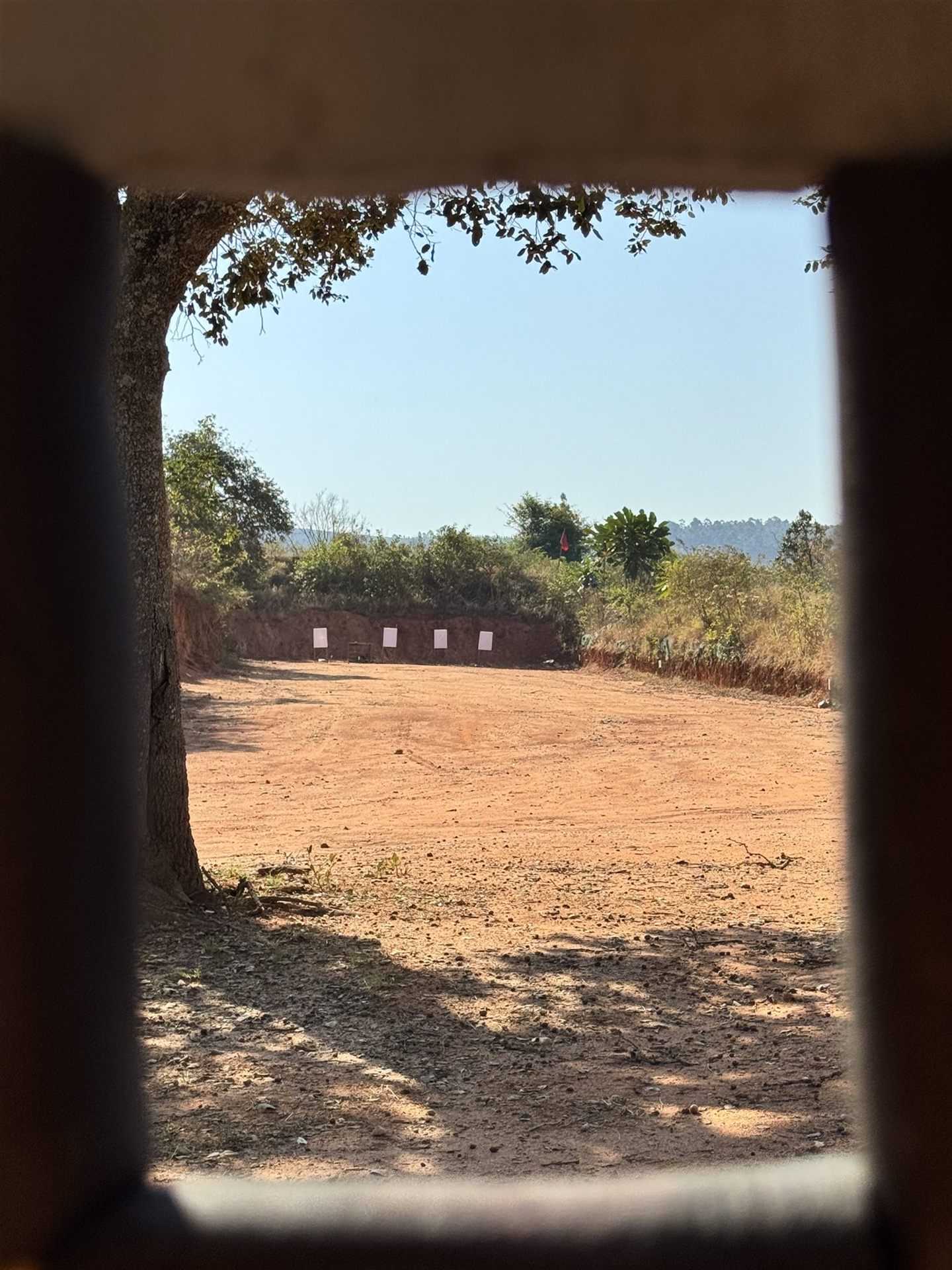 Targets viewed from a protected shooting position